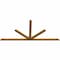 Ekena Millwork Saratoga Rough Sawn Timber Gable Bracket, Western Red Cedar, 108"W x 49"H x 2"D x 4"F, 11/12 Pitch GBW108X49X0204SAR00RWR - alternate 4